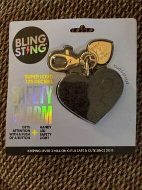 Black Heart Safety Alarm with LED